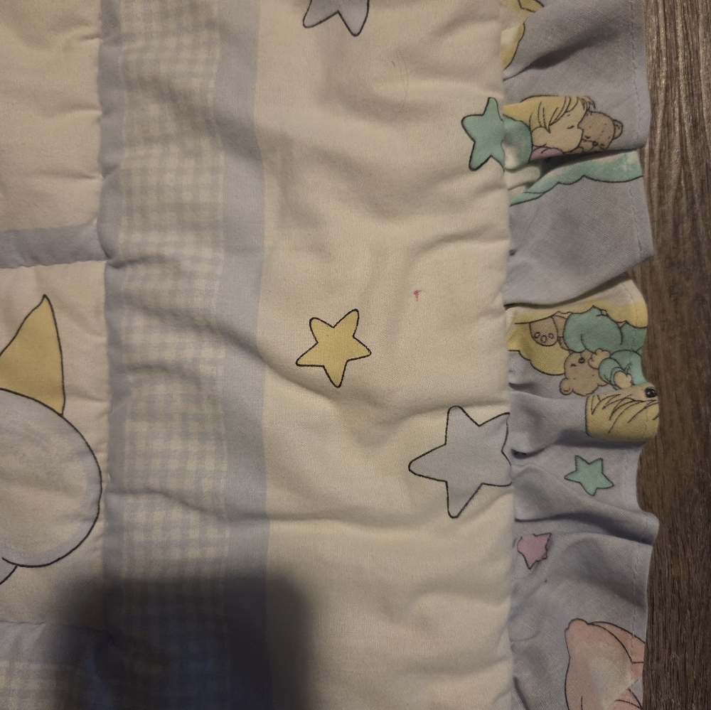 Vintags Precious Moments Quilts Baby Blanket Nursery Crib Comforter - Picture 4 of 5
